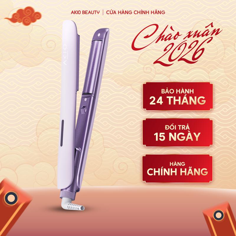  Máy dập phồng chân tóc AKIO Beauty thiết kế mới không gãy tóc 4 mức nhiệt phủ x2 ceramic không gây hư tổn tóc 