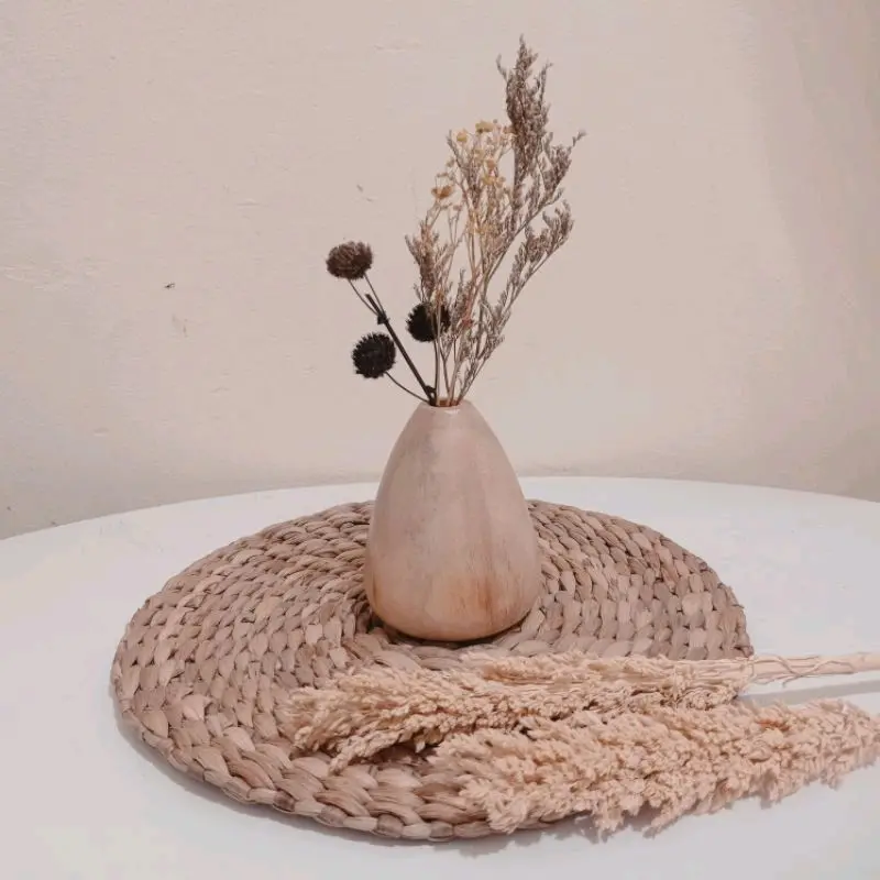 Vas Bunga Kayu Aesthetic / Vas Bunga Kering / Vas Kayu Mahoni / Dekorasi Estetik 2