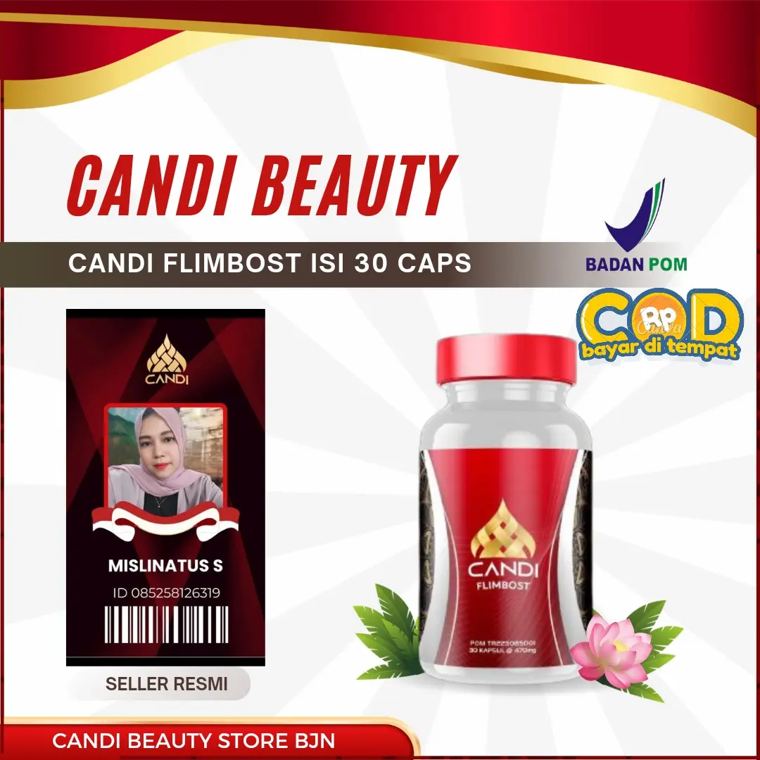 CANDI Flimbost Organik - Suplemen Kecantikan dan Kesehatan Alami (30 Capsules) collagen a