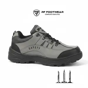 RF FOOTWEAR - Sepatu Safety Ujung Besi Premium Quality Sepatu Kerja Proyek Pria Sepatu Muncak Gunung Shoes Adventure Tahan Palu Anti Selip Hitam
