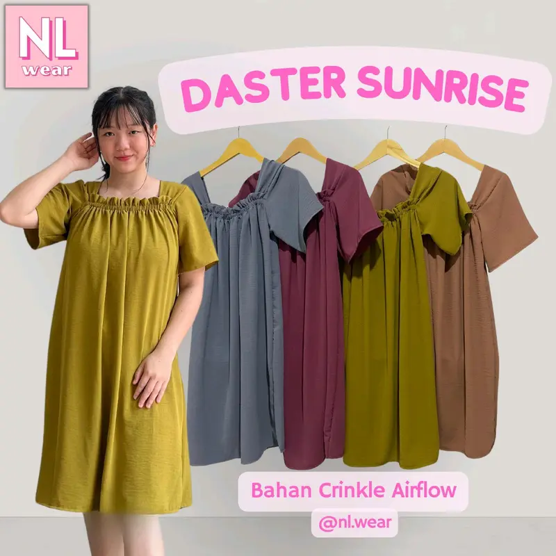 Daster Sunrise Bahan Crinkle Modern 5 variasi warna 1