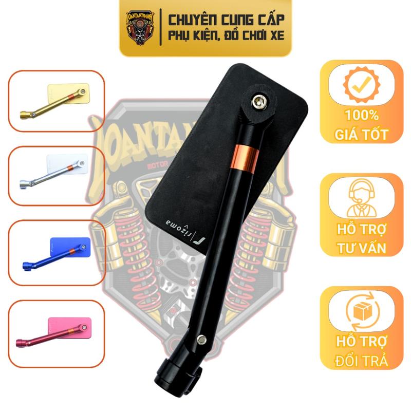 Kính Chiếu Hậu Rizoma Vuông Kiểu Iphone Chất Liệu Nhôm CNC Cao Cấp Mặt Kính Chống Chói