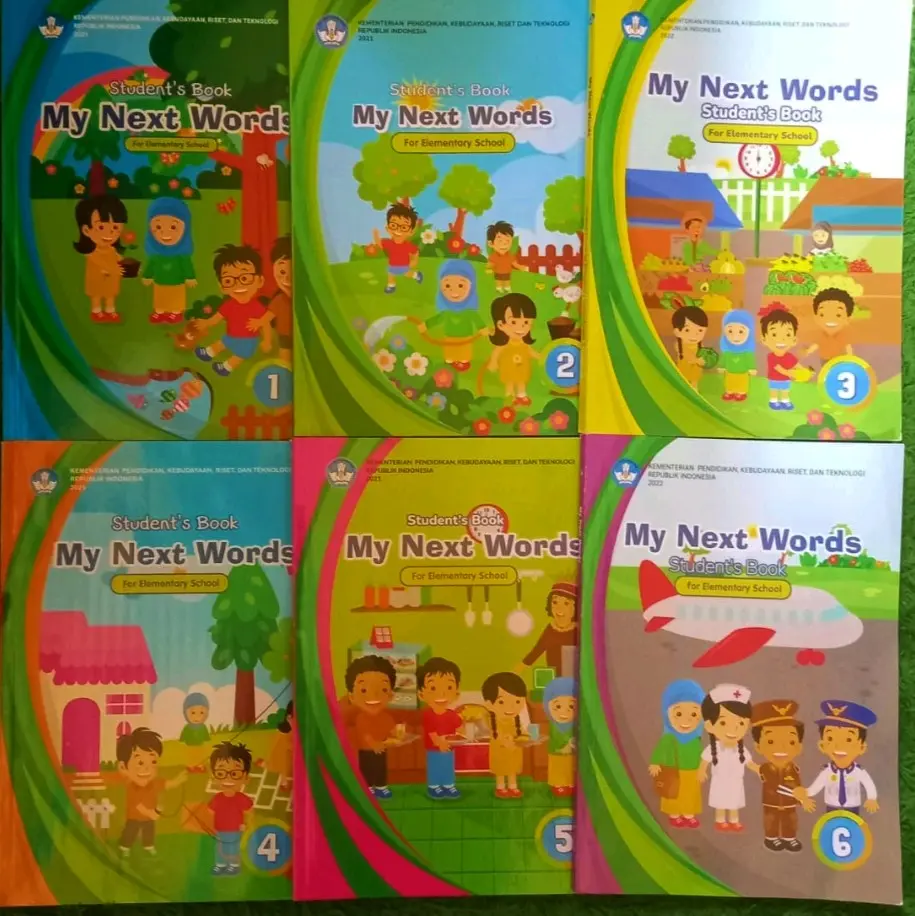 buku pelajaran bahasa inggris untuk SD kelas 1 2 3 4 5 dan 6 student book my next wotds Siswa