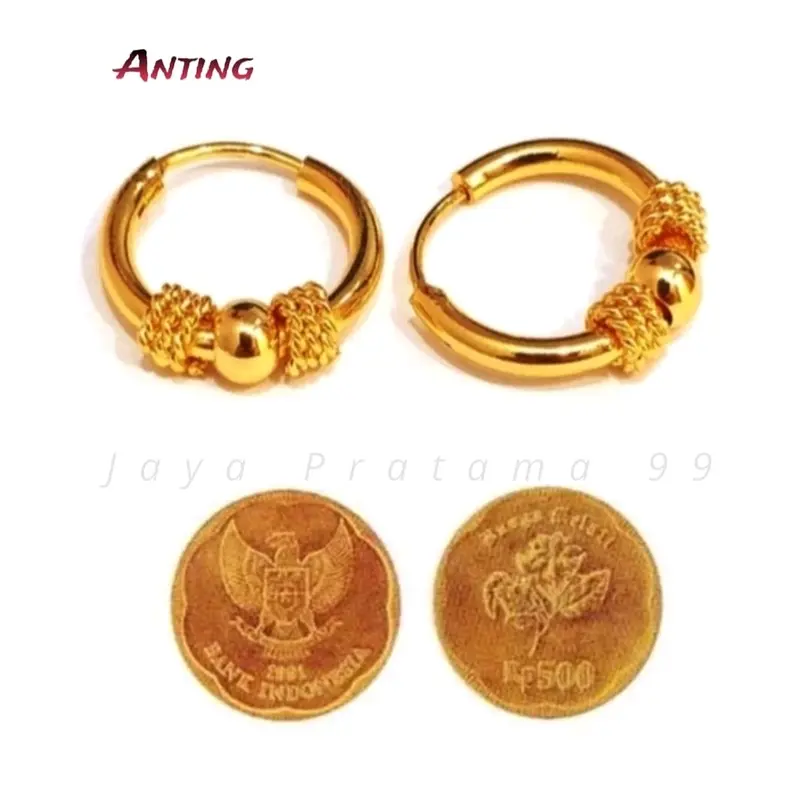 ANTING GIPSY TERBUAT DARI KOIN LOGAM LAPIS EMAS 24K PERHIASA