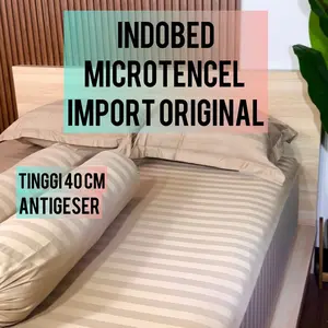 Tinggi 40: Sprei Hotel Microtensel Original Lembut Dingin Tebal Karet Anti Geser Tinggi 40: Sprei Hotel Microtensel Original Lembut Dingin Tebal Karet Anti Geser