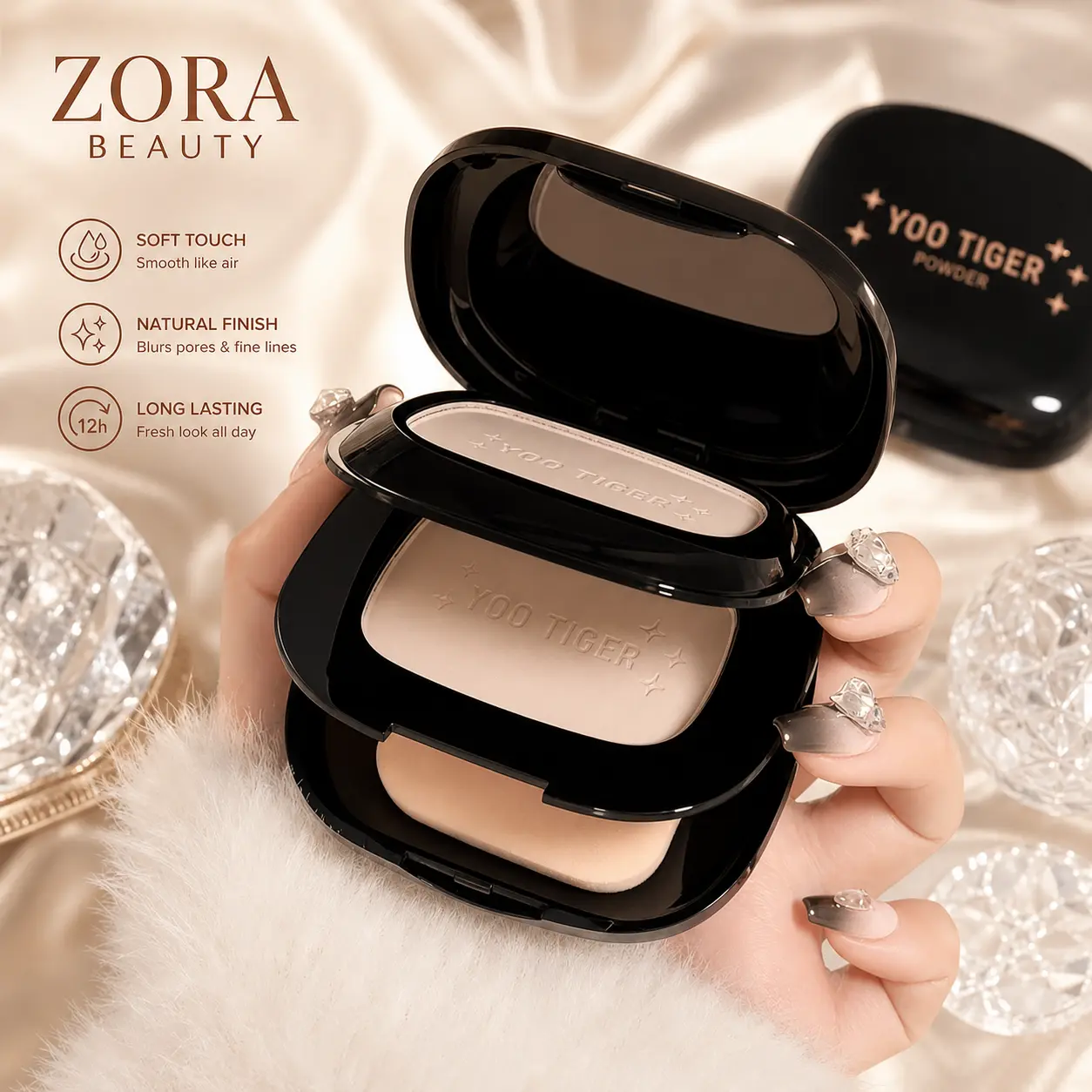 Zora Beauty ~ YOO TIGER Bedak Padat Press Powder Oil Control 2 Layer