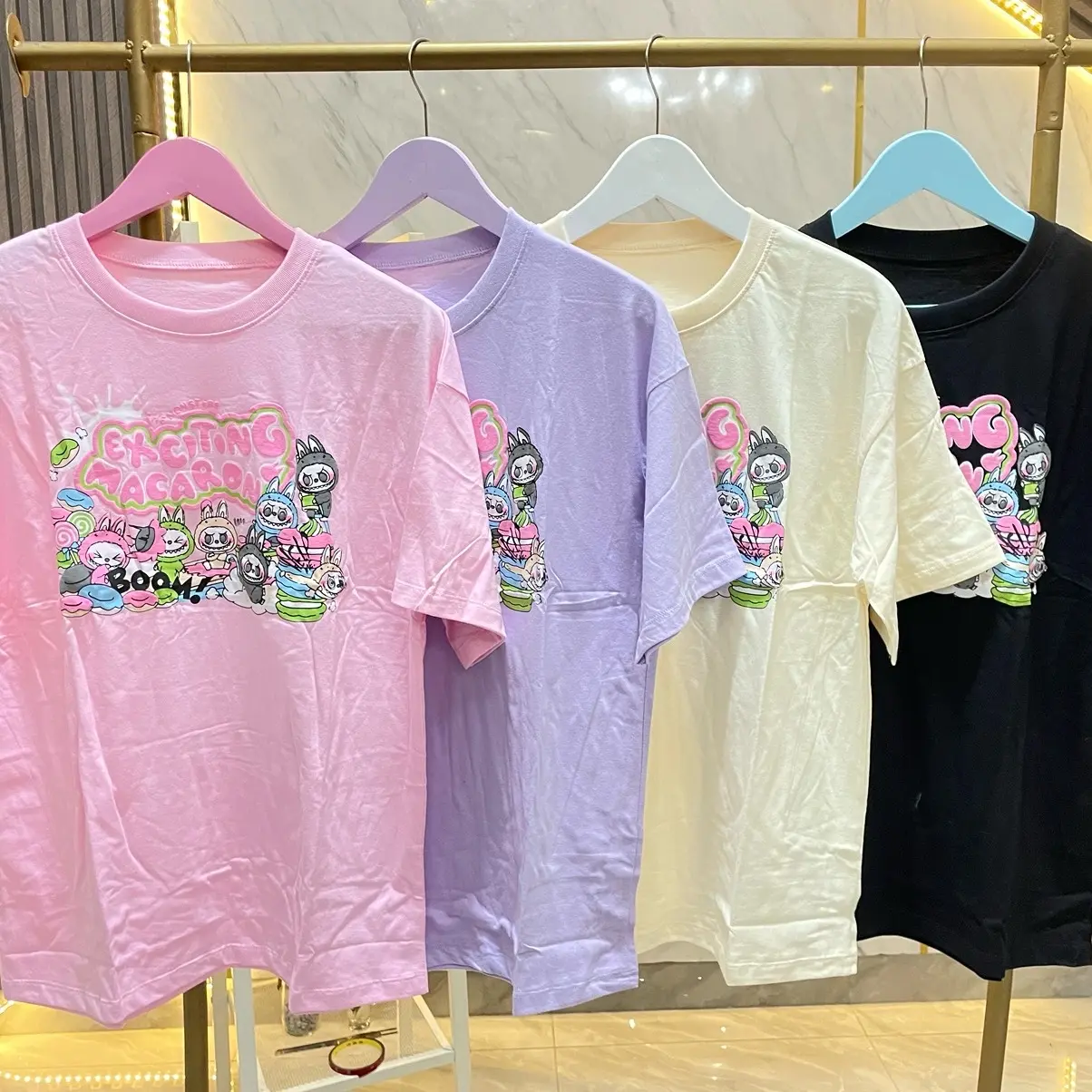 Kaos Labubu Exciting Macaron 1 BKK Kaos BKK Tshirt BKK