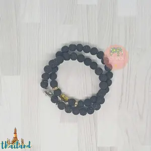 Gelang Lava Stone Natural Gajah Thailand | Bangles Lucu