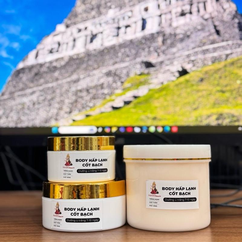 KEM BODY HẤP LẠNH CỐT BẠCH Ủ DƯỠNG TRẮNG MD KHMER 94 100gr 250gr va 500gr