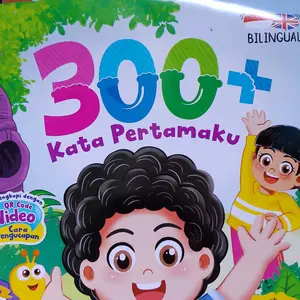 Buku Aktivitas Mengenal Kata "300+ Kata Pertamaku" Buku Anak Bilingual Buku Anak Bayi atau TK/PAUD