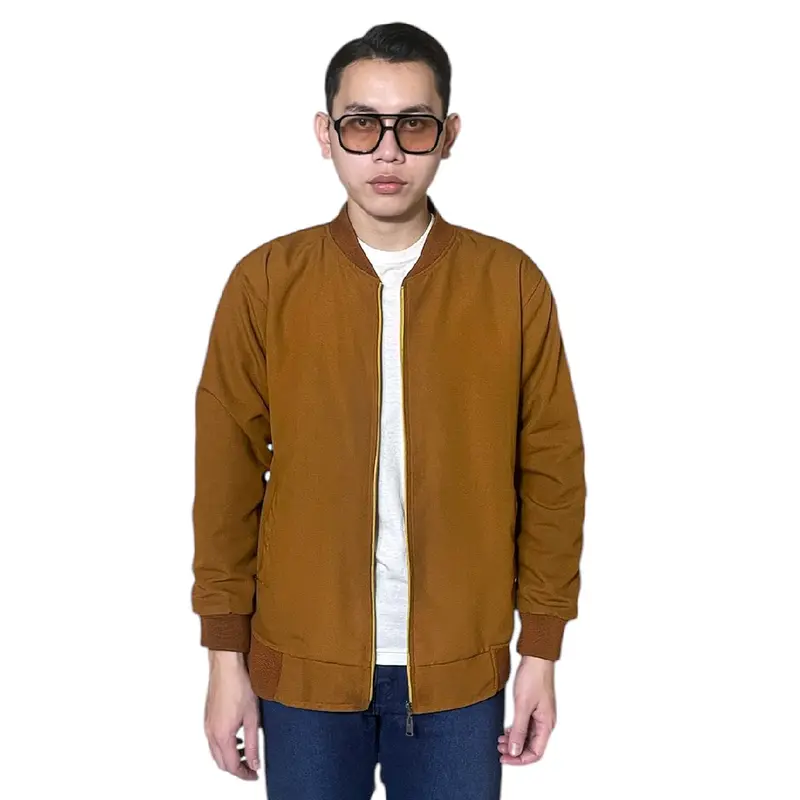 jaket bomber canvas cocok buat sehari hari atau juga buat acara bahan lebut nyaman dipakai pilihan warna banyak