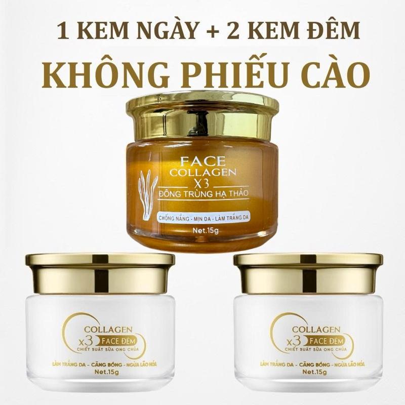 KHÔNG PHIẾU CÀO - 1 KEM FACE NGÀY + 2 KEM FACE ĐÊM - BỘ DƯỠNG DA NGÀY ĐÊM ĐÔNG TRỤNG HẠ THẢO & SỮA ONG CHÚA - MỸ PHẨM ĐÔNG ANH Skincare