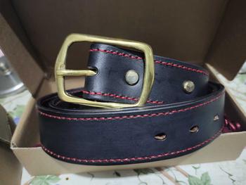 Product Review of HISTRO  blue iron leather belt - sabuk kulit asli from O**m 0