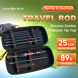 Cadence  8-Section Joran Pancing Mini Teleskopik  Portable Mini Telescopic UL Fast Action Ultra Light Lure Fishing Rod