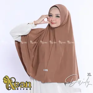 Kean Hijab - Jilbab Hijab Instant Khimar matt Jersey Size XL Bergo Pad Busa Nyaman Kerudung Cantik Casual Syari Simpel Muslim Layer Panjang