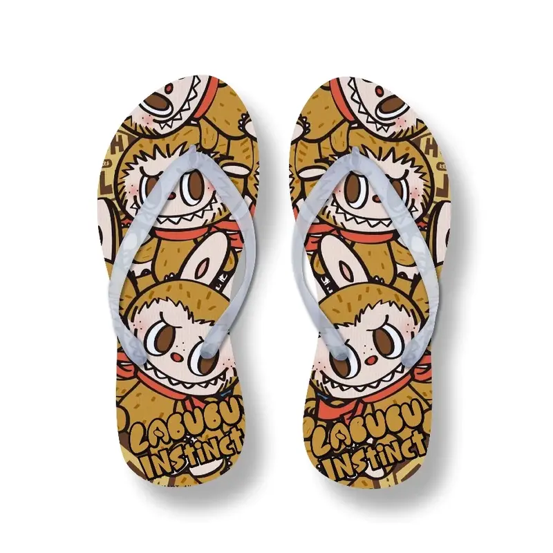 Sandal Jepit Wanita Dewasa Motif Labubu Lucu Sendal Japit Spons La Bubu 1
