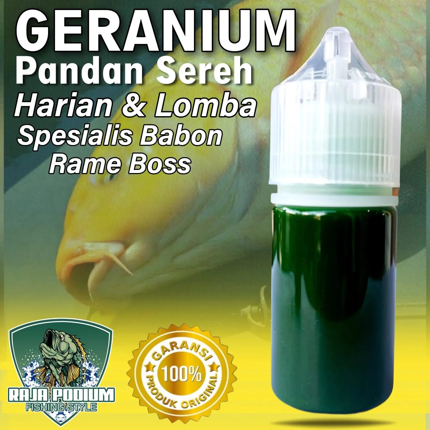 Terbaru Essen ikan mas gacor aroma geranium pandan sereh super ampuh
