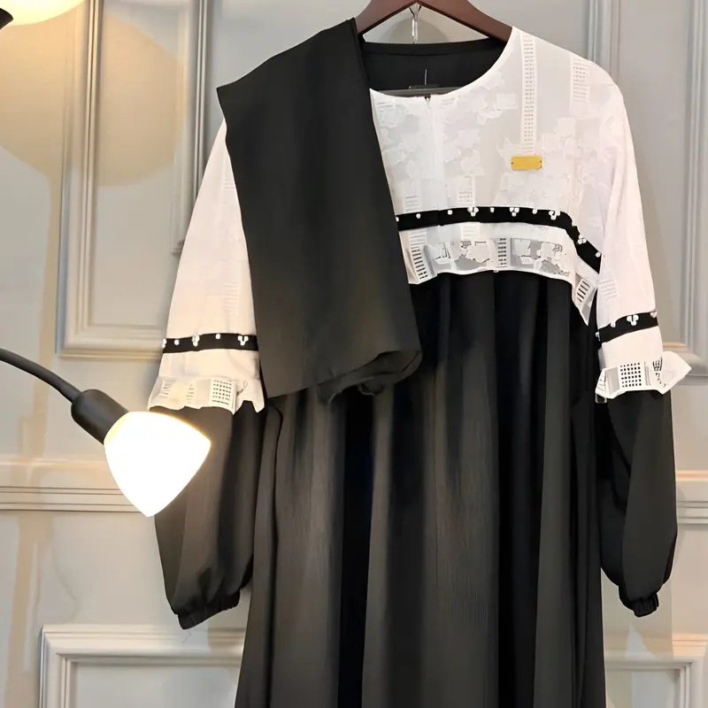 AULIA DRESS/GAMIS MUSLIM WANITA BAHAN CRINGKLE MIX BRUKAT PREMIUM 7