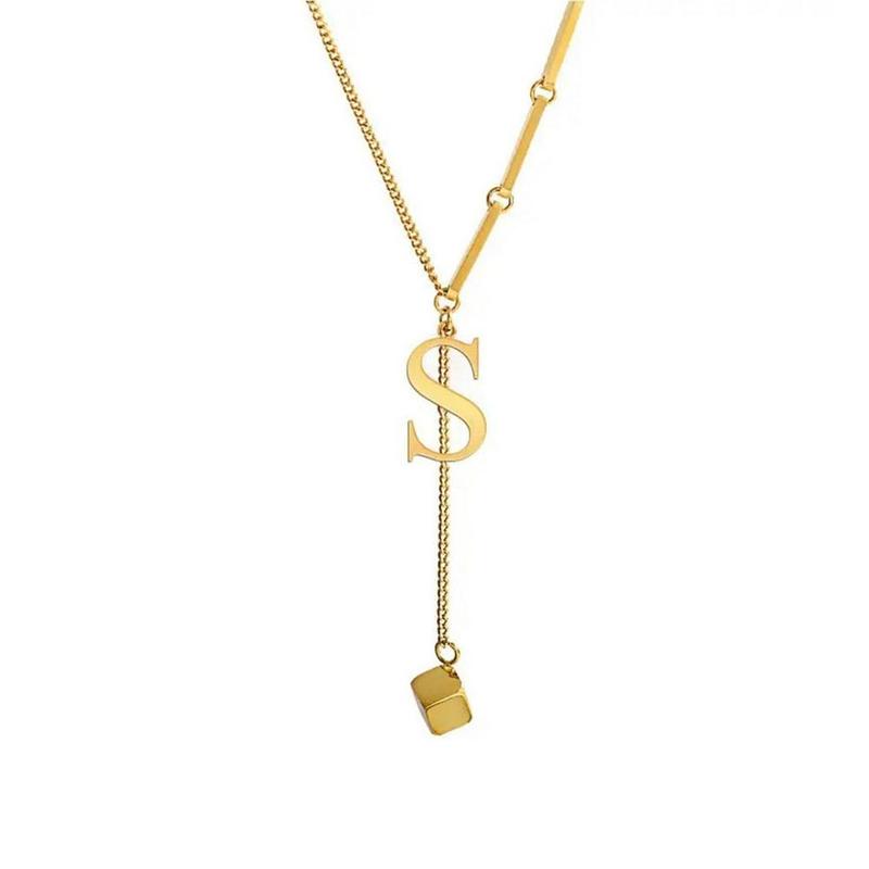 Product Introduction of 26 English Letters Pendant Necklace Alphabet Clavicular Chain 45