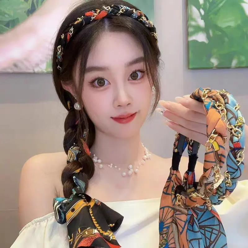 Băng Đô Và Streamer Đơn Giản, Mũ Đội Đầu Tất Cả Trong Một, Kẹp Tóc Ngọt Ngào, Nơ Streamer, Băng Đô Bện, Phụ Kiện Tóc Thời Trang Bàn Tay
