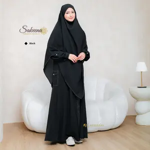HEEDAYA – SAKEENA ONE SET GAMIS SET ANTI UV FRENCH KHIMAR SABRINA | GAMIS ABAYA LEBARAN 2026, MUSLIMAH, UMROH & HAJI