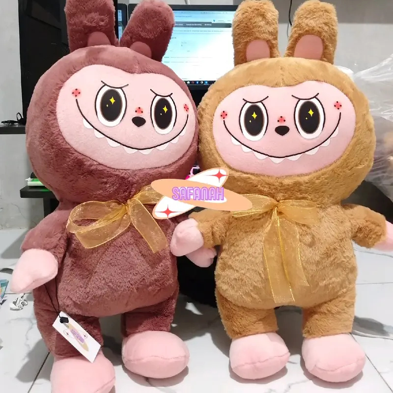 Boneka Labubu The Monster Exciting Macaron Pop - Ukuran Jumbo 60CM dan XL 45CM Toys Dolls Kado boneka labu labu 3