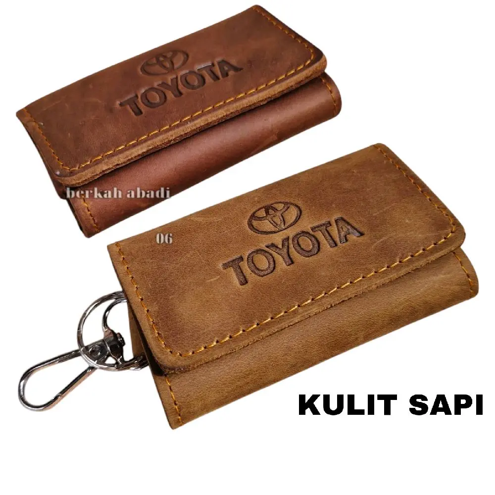 Gantungan kunci mobil kulit asli dompet kulit wadah stnk sim