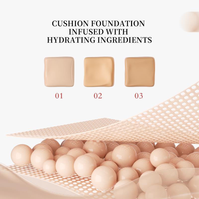 SIMPREF Brightening Cushion 2 In 1 Makeup & Skincare Foundation Hasil Matte High Coverage Long Lasting Oil Control Transferproof Minim Oxidasi 1