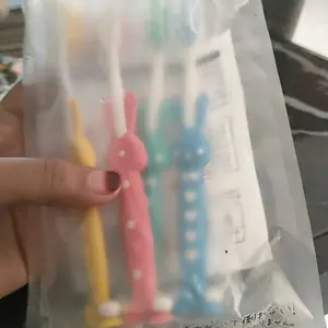 BISA COD H5630 4 Pcs Sikat Gigi Anak Lucu / Sikat Gigi Halus & Lembut Karakter Beruang Kelinci Mulut