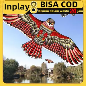 Layangan Elang Mainan Pantai Terbang Dengan Angin Kencang & Benang
