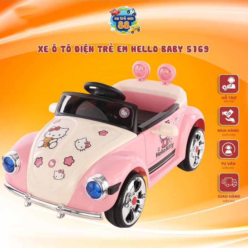  Xe ô tô điện trẻ em HelloBaby mã 5169 cho bé 2 chế độ bé tự lái và điều khiển từ xa Đồ Chơi 