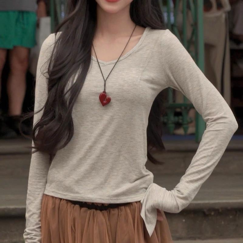 SMOR ROOM Áo thun nữ dài tay năng động DITAY