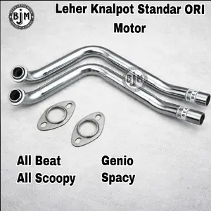 Leher Knalpot Standart Motor All Beat, Beat karbu, Beat Fi, Beat Esp, Beat Deluxe, All Scoopy, Scoopy Karbu, Scoopy Fi, Scoopy Esp, Scoopy New, Nex, Spin, Genio / Sambungan Knalpot Standar Motor ku All Beat, All Scoopy, Spin, Nex, Genio Foto Mesin Besi