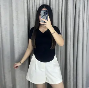 Baju Kaos Oval Vneck Polos Wanita Atasan Wanita