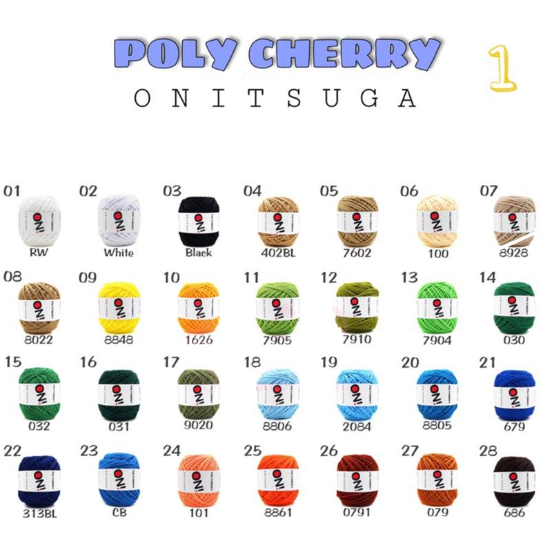 Benang Rajut Polyester Polycherry POLYCHERRY ONITSUGA - Shop | Tokopedia
