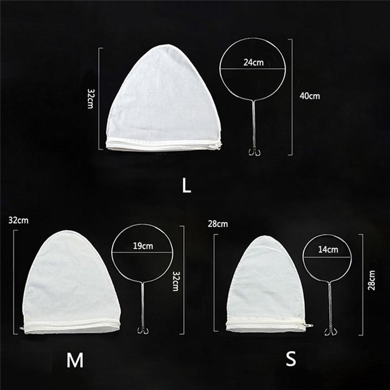 CS 1PC S/M/L ถุงกรองชาสแตนเลส ถุงกรองกาแฟ ถุงกรองชานมไข่มุก เครื่องมือชงชา อุปกรณ์ครัว 1