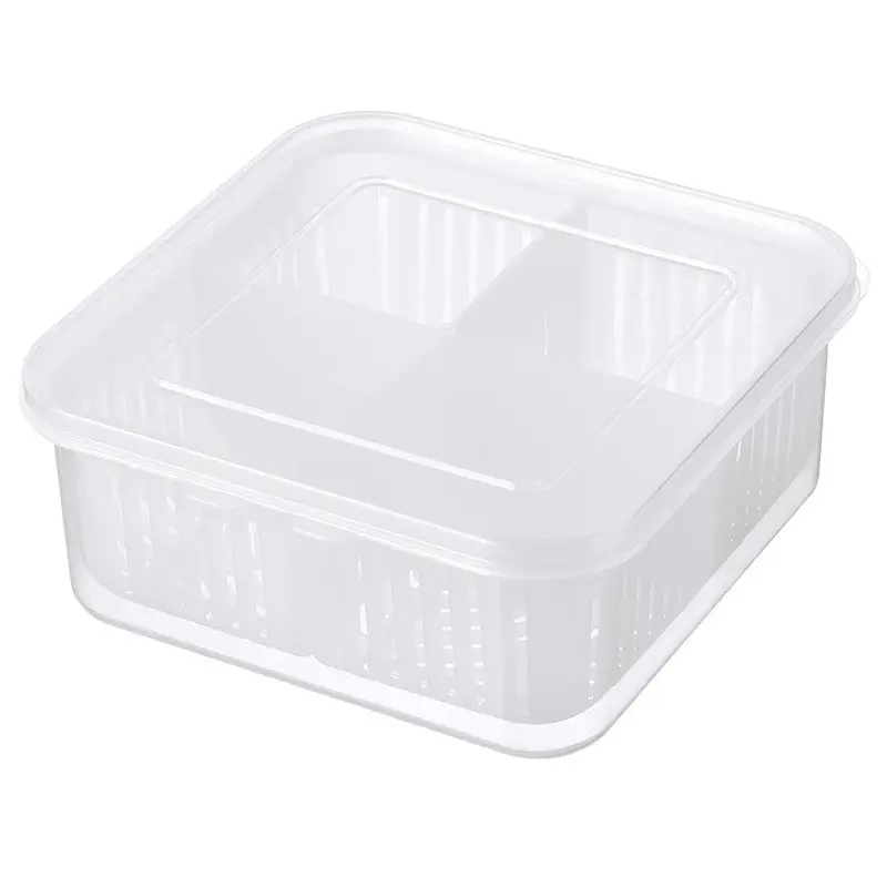 Hộp Đựng Hành Tây, Gừng Và Tỏi, Hộp Đựng Thực Phẩm Nhà Bếp, Hộp Giữ Tươi Hành Tủ Lạnh, Hộp Chuẩn Bị Rau Củ Thoát Nước, Thích Hợp Cho Trái Cây Và Thực Phẩm, Đặc Biệt 7