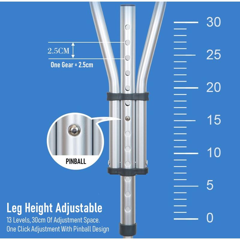 Foldable Lightweight Underarm Crutches With Height Adjustment [SG READY STOCK] 1