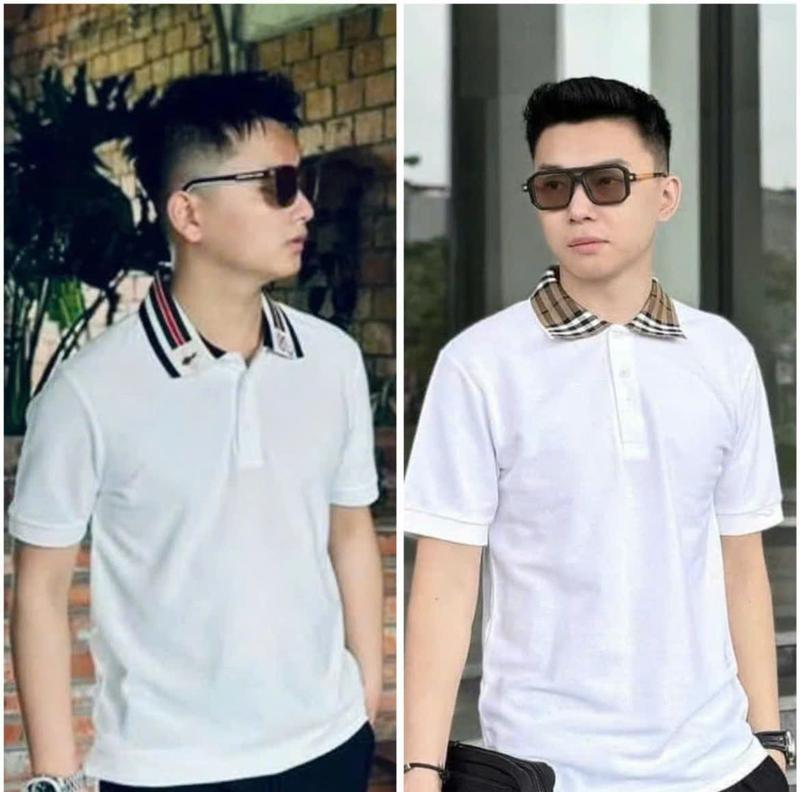 Áo thun nam PoLo cổ bẻ tay ngắn phối viền chạy dây, form chuẩn chất vải cotton dày dặn mẫu mới nhất Hot Trend Menswear Polo Có Cổ Shirt Ngắn Tay Kem Cộc Tay Dệt Jean Nhung áo  polo