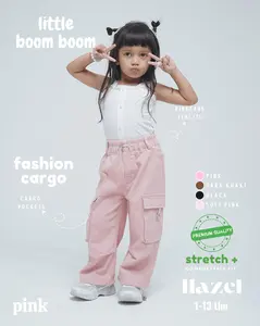 LITTLE BOOM BOOM - Celana Cargo Anak Perempuan Import 1 - 13 Tahun
