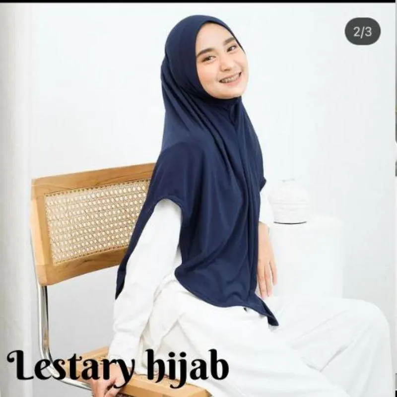 Hijab Instan size S M L XL  Bergo Non Tali Jersey Premium Grade A Jilbab Instant Khimar Quality Non Pad Original Lestary Hijab yeppushop jilbab  bergo non pet 6