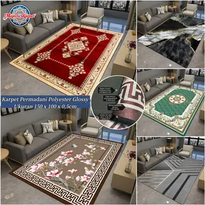 Majestic Karpet - Karpet Lantai Polyester Glossy Uk 150 x 100cm/ Karpet Lantai Ruang Tamu