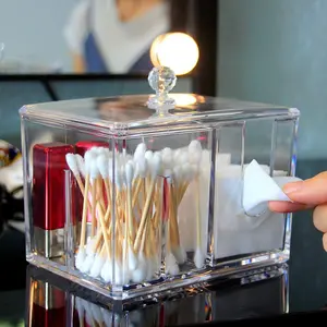 Rak Tempat Kapas Makeup Bahan Acrylic TOP2024