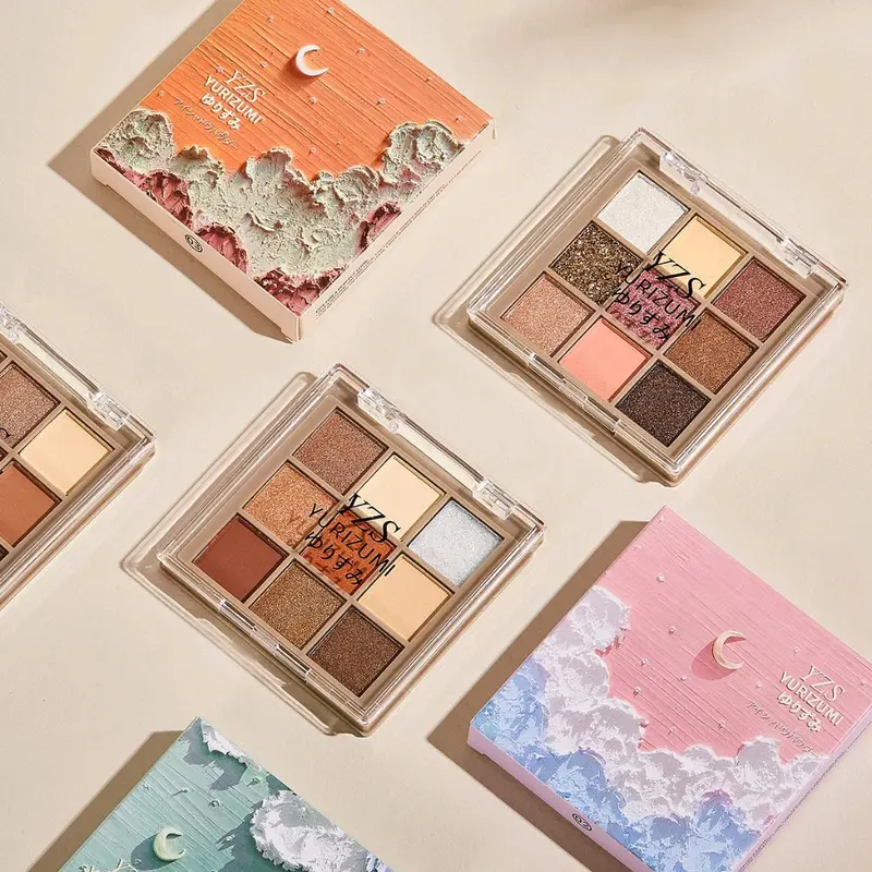 YZS Eyeshadow Pallete 9 Warna Eyeshadow Shimmer Perona Mata Matte Tahan Air 5