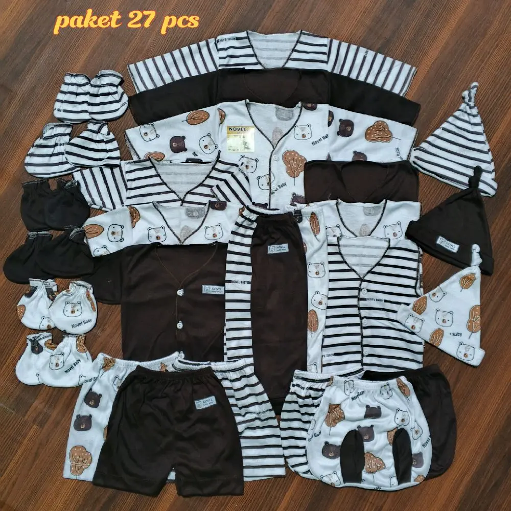 paket brojol,paket 27pcs, baju bayi newborn,setelan baju bayi baru lahir,Parsel,kado set lahiran,uniseks