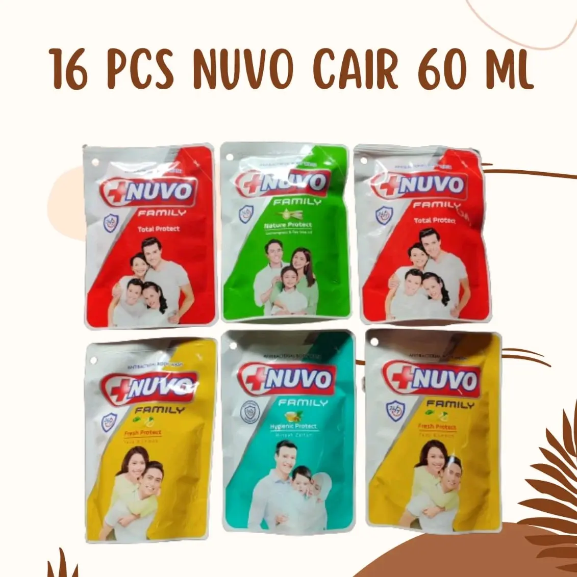 16 Pcs Nuvo Cair ukuran 60 ml
