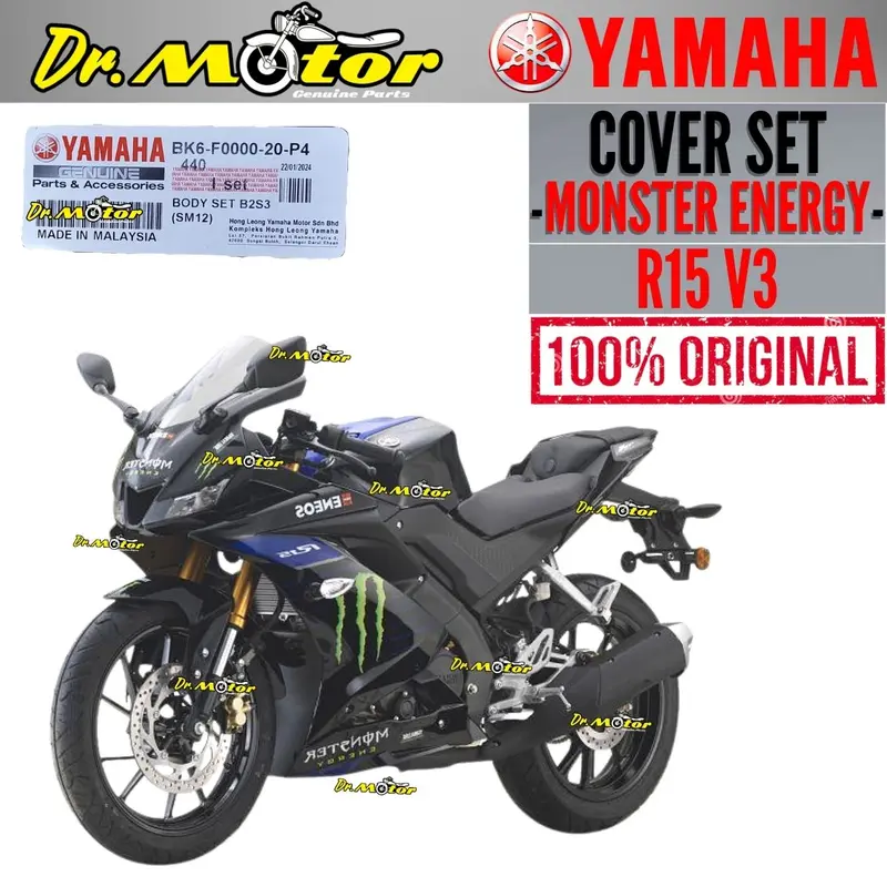 R15 R155 Coverset Caver Cover Set Kaver Body Kover Black Blue Biru ...