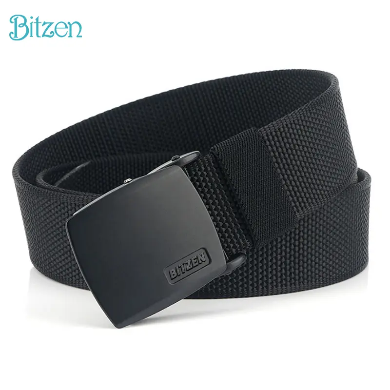Bitzen Ikat Pinggang Pria Canvas Sabuk Casual Nylon Premium 0