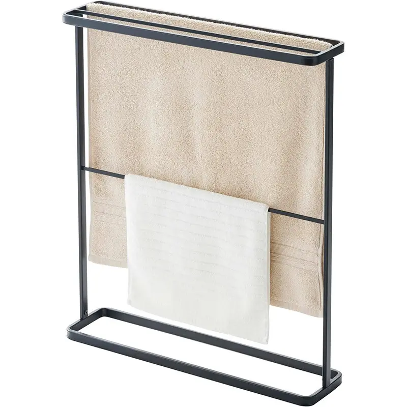 Towel Rack Stand Bathroom Laundry Drying Rack Balcony Hanging Clothes Towel Organiser
