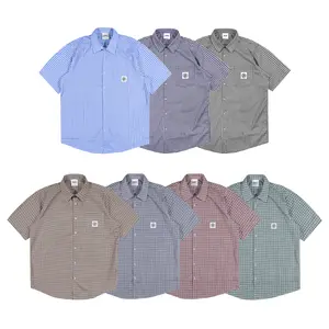 Shining Bright Plaid Collar Shirt - Multi Color - Black - Blue - Brown Kemeja Casual Pria